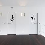 Exemple de stickers muraux: Toilettes Dames Traits (Thumb)